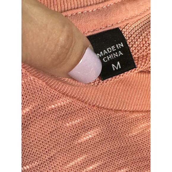 Nova Men melon pink short sleeves knit T shirt size Medium - Picture 4 of 8